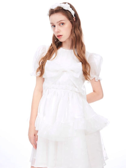 Bubble Sleeve Puffy Cake Dress【s0000006956】