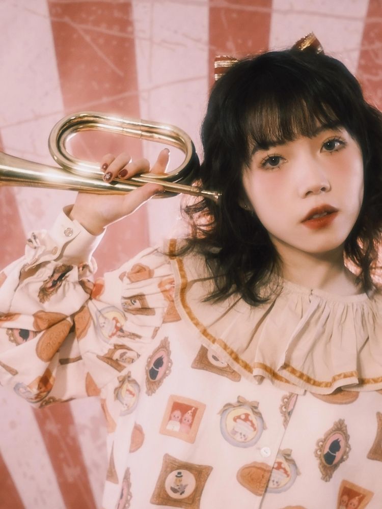 Lace collar shirt【s0000003607】