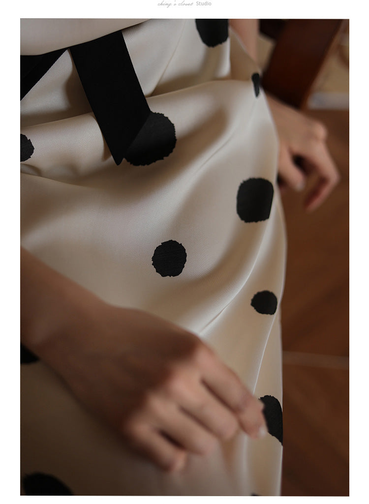 Countess Polka Dot Ecru Dress