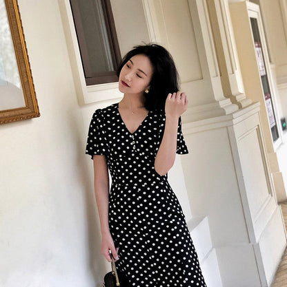 Western classic polka dot dress