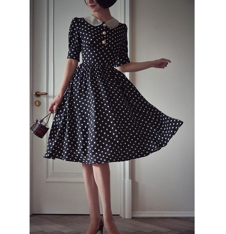 retro polka dot dress