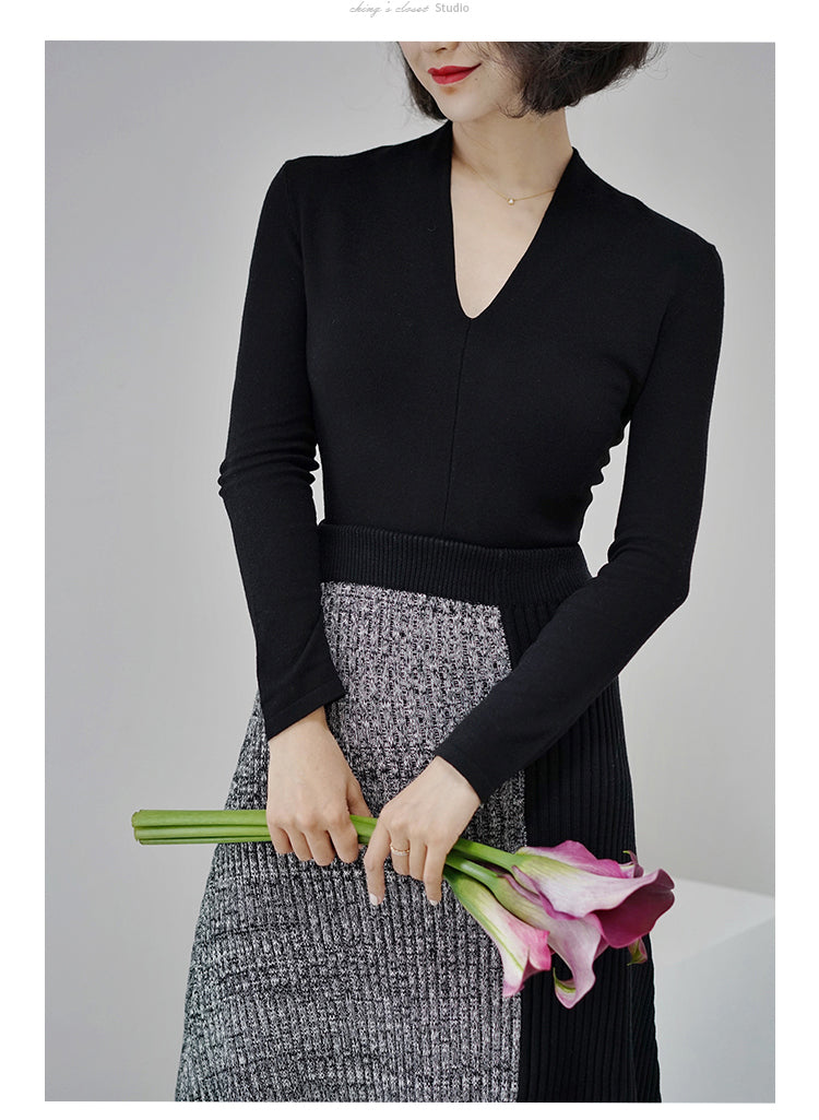 lady's slim wool knit