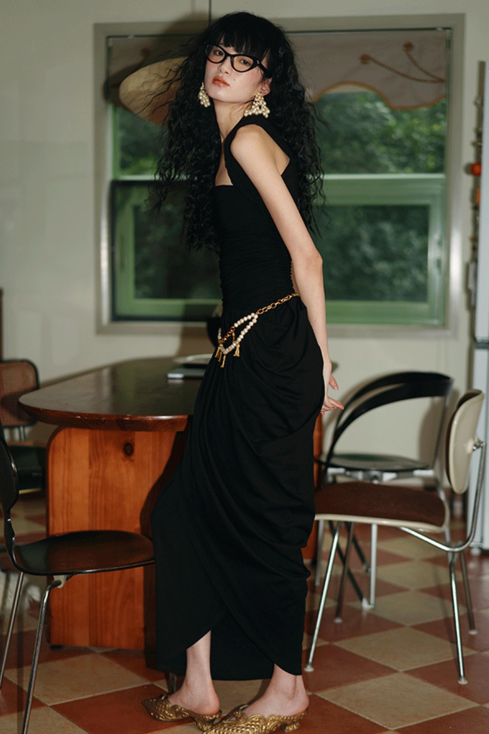 Western Style Draped Dress