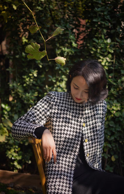 houndstooth tweed jacket