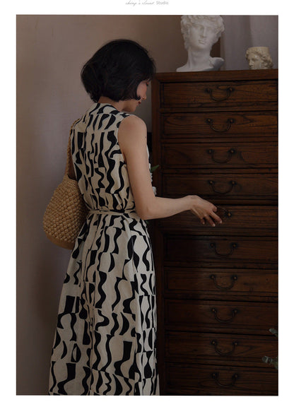 Geometric pattern classical dress