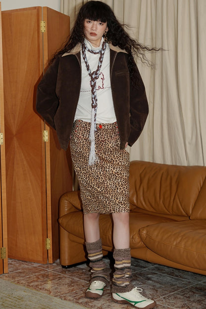 Casual Puppy Design Crewneck Top