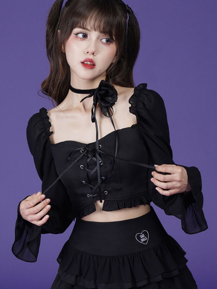 Dark Romantic Rose Chocker【s0000002042】