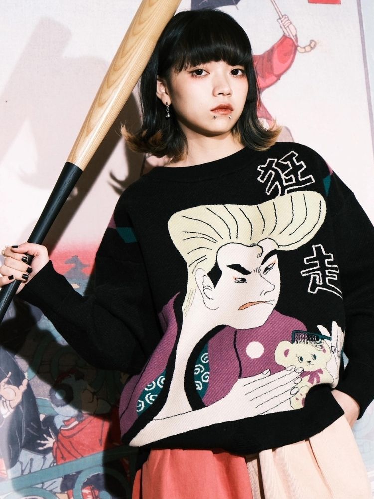 Jacquard Retro Couple Sweater【s0000003619】