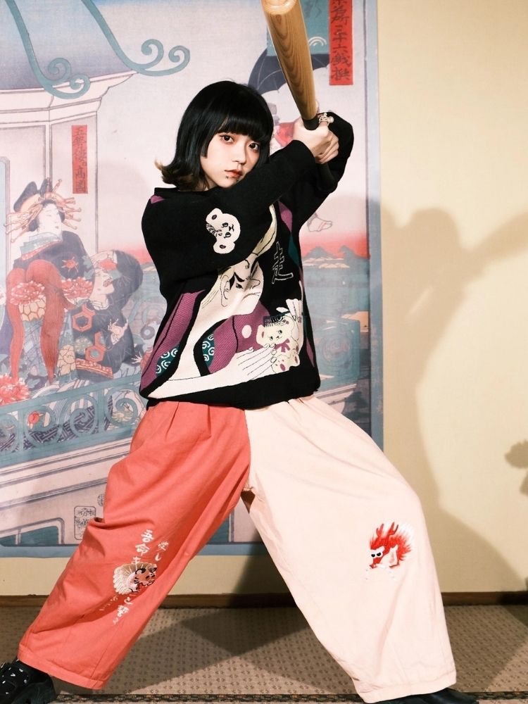 Jacquard Retro Couple Sweater【s0000003619】