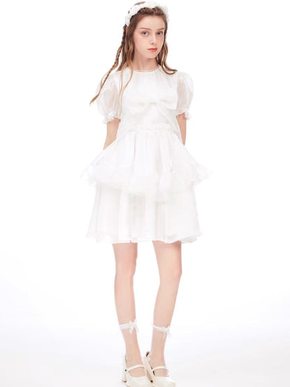 Bubble Sleeve Puffy Cake Dress【s0000006956】