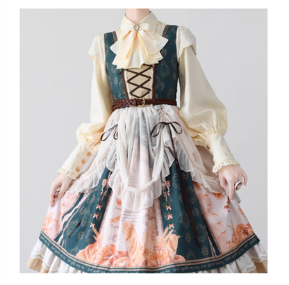 Time Memory - Elegant Lolita Slim Fit Mutton Sleeve Blouse