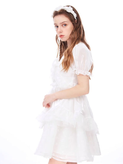 Bubble Sleeve Puffy Cake Dress【s0000006956】