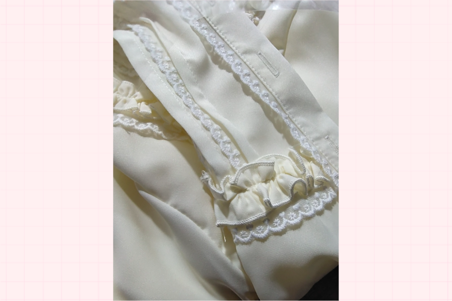 Yilia - Elegant Lamb Sleeve Chiffon Lolita Blouse