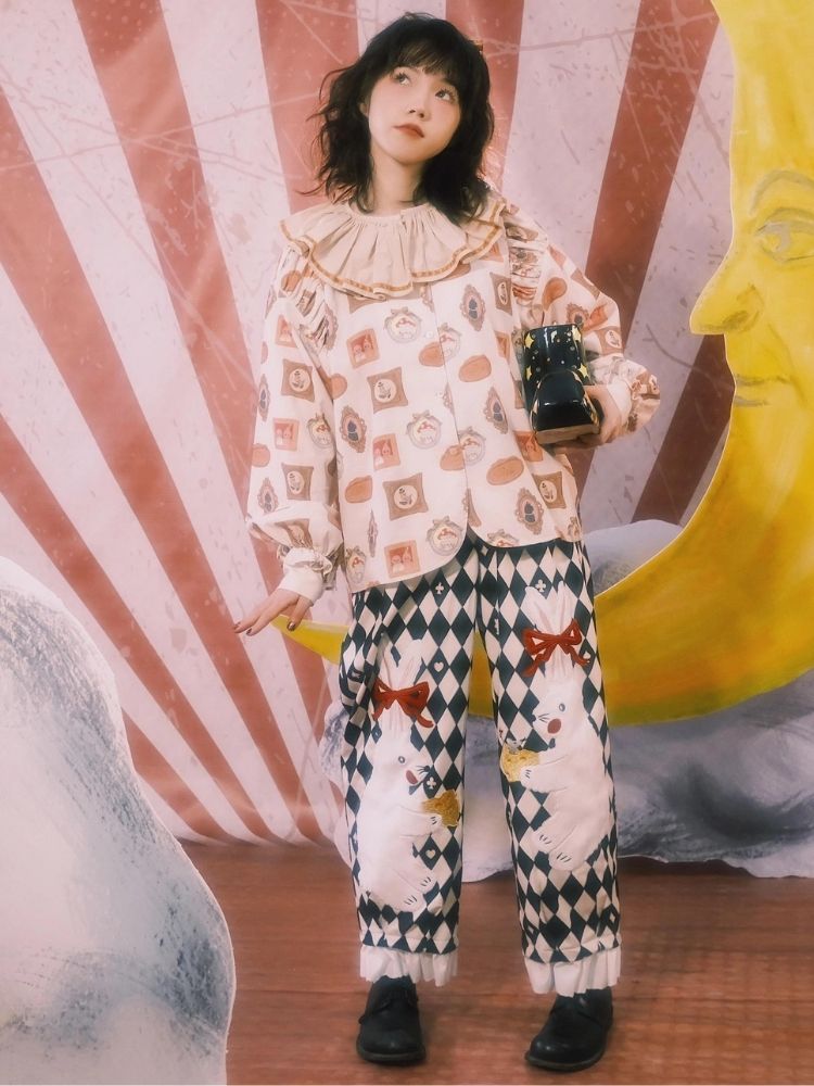 Lace collar shirt【s0000003607】