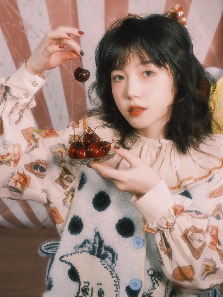 Lace collar shirt【s0000003607】