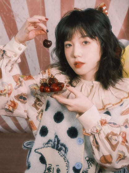 Lace collar shirt【s0000003607】