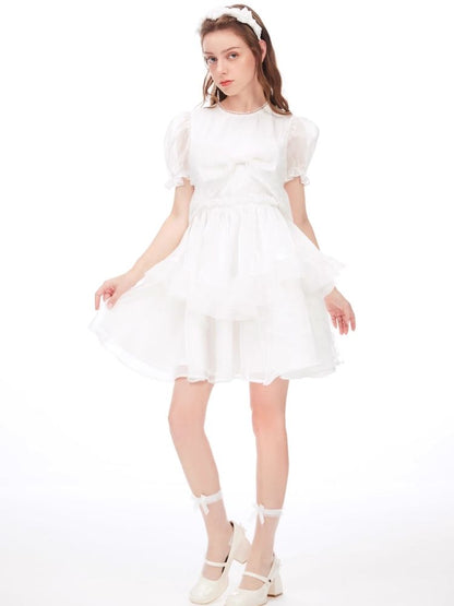 Bubble Sleeve Puffy Cake Dress【s0000006956】