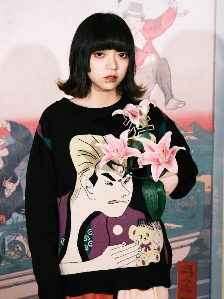 Jacquard Retro Couple Sweater【s0000003619】