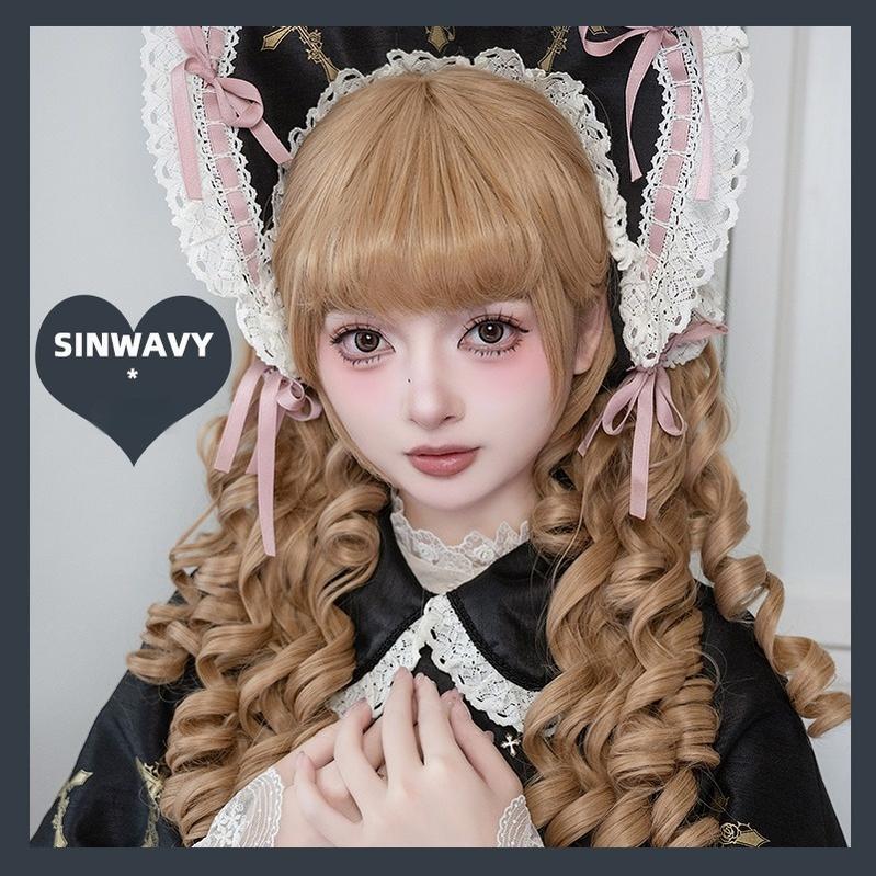 Sinwavy - Vintage Lolita Wig Double Ponytail Roman Roll Hair