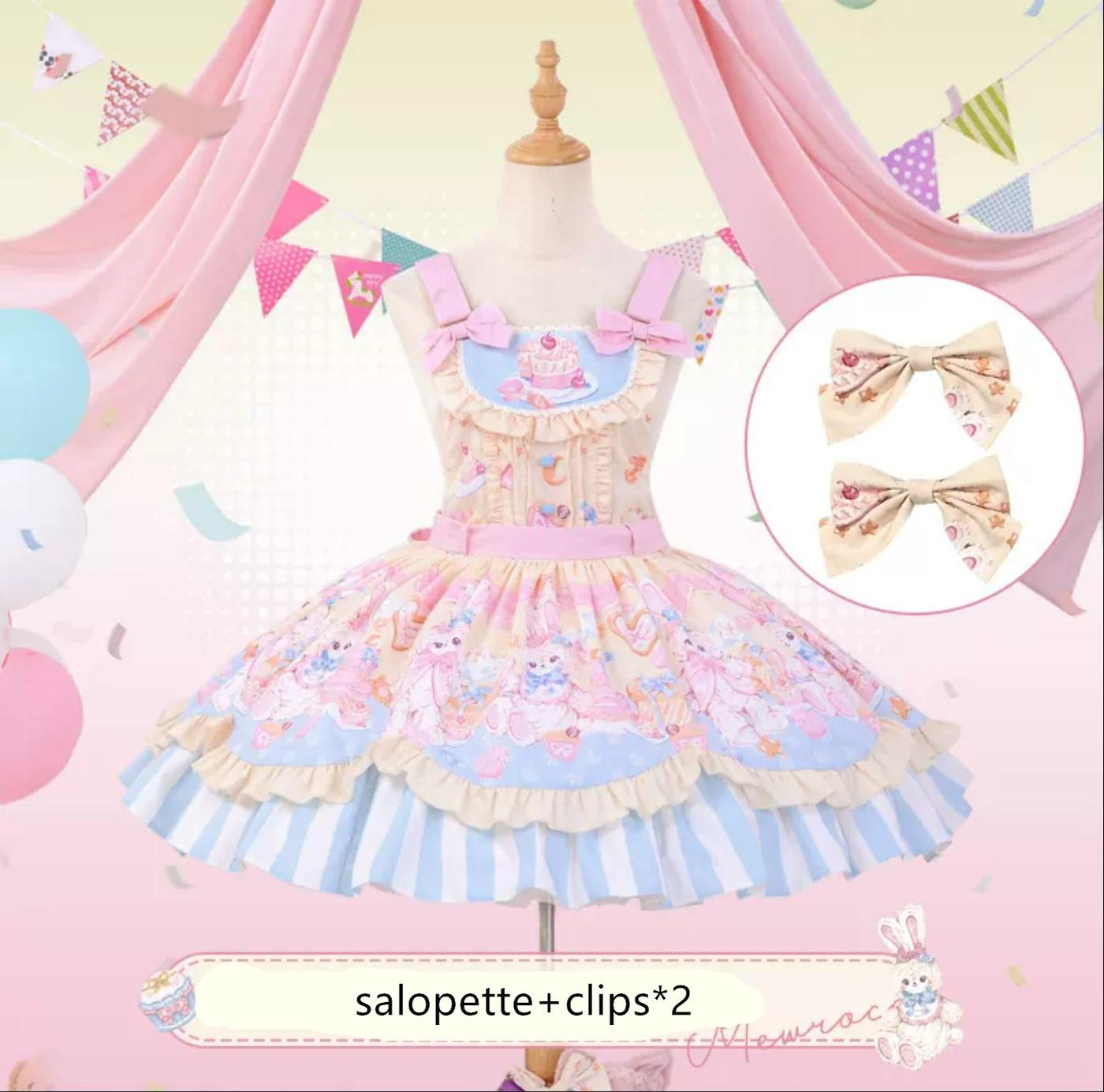 Mewroco - Party Bunny - Sweet Lolita Salopette Cute Daily Lolita Dress