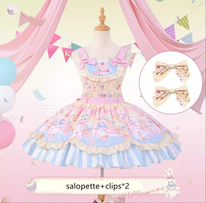 Mewroco - Party Bunny - Sweet Lolita Salopette Cute Daily Lolita Dress