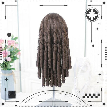Dalao Home - Classic Brown Lolita Wig with Roman Roll