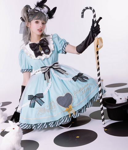 Confession Balloon - Alice in Wonderland - IP Collab Sweet Lolita OP Dress and KC