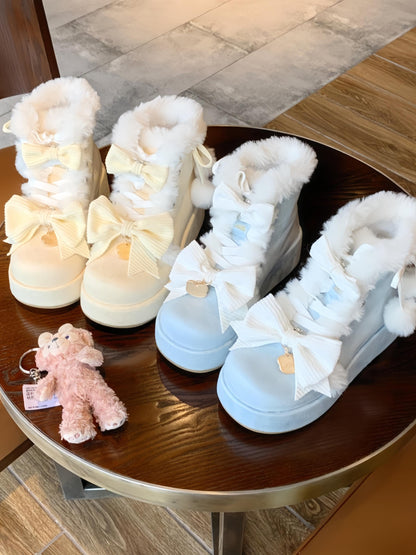 Aimee - Warm - Winter Sweet Lolita Snow Boots Thick Sole Fleece Shoes