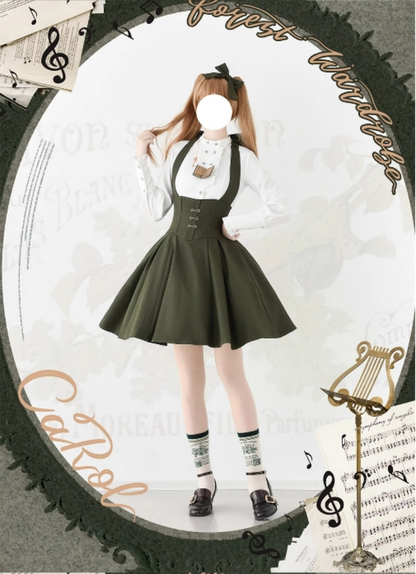 Forest Wardrobe - Vintage Lolita Fishbone Halter SK, Autumn Jacket