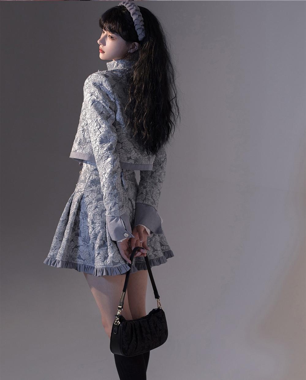 ZJstory - Gilded Age - Vintage Lolita Vest Suit Oil Painting Style Skirt Coat