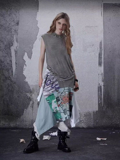 Retro Spice Girls Striped T-Shirt【s0000006698】