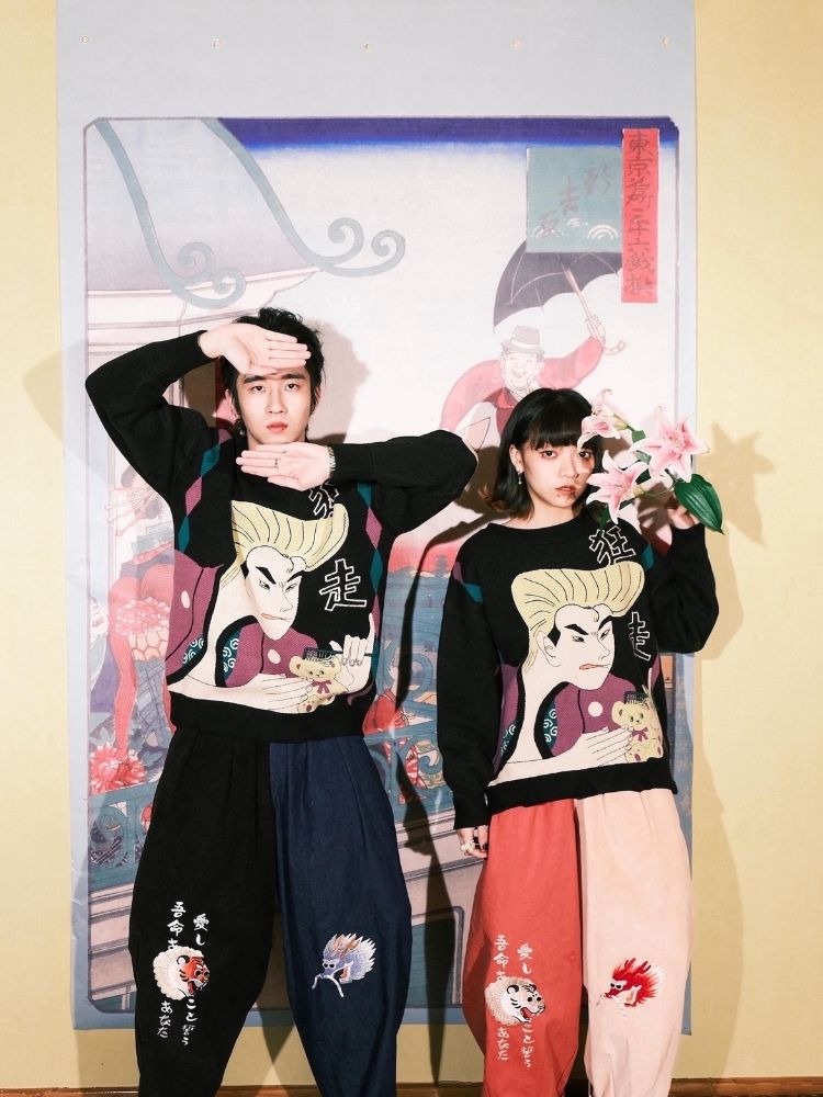 Jacquard Retro Couple Sweater【s0000003619】