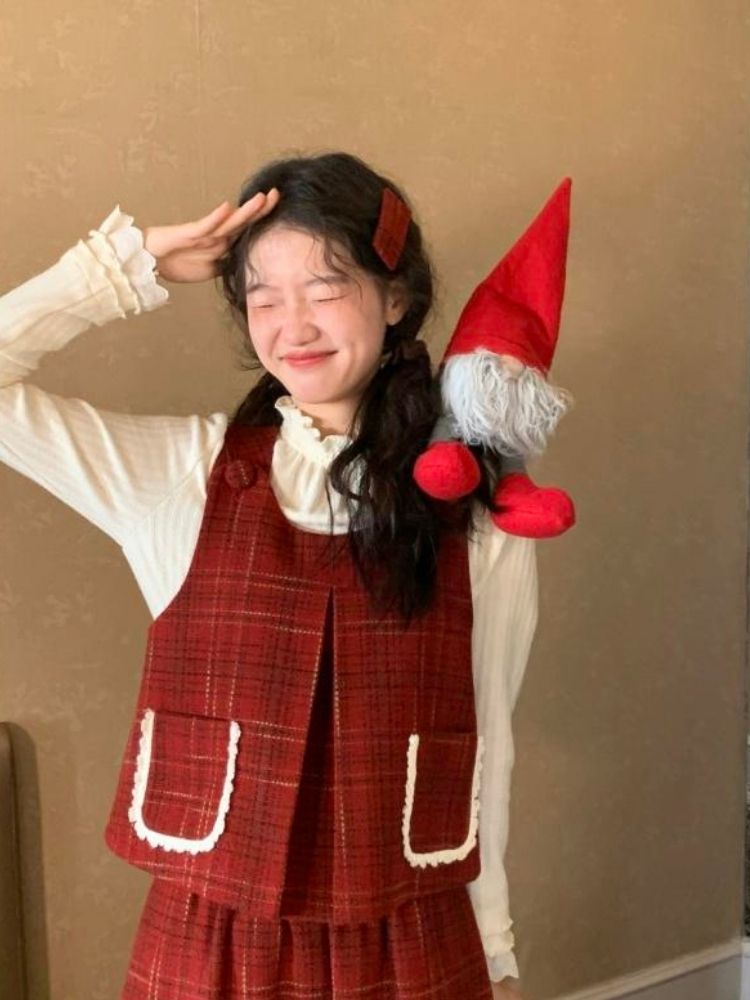 Holiday Vibe Sense Plaid Two Piece Set【s0000005875】