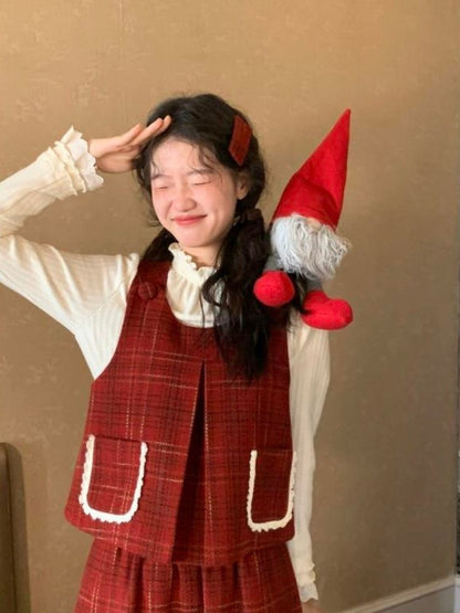 Holiday Vibe Sense Plaid Two Piece Set【s0000005875】