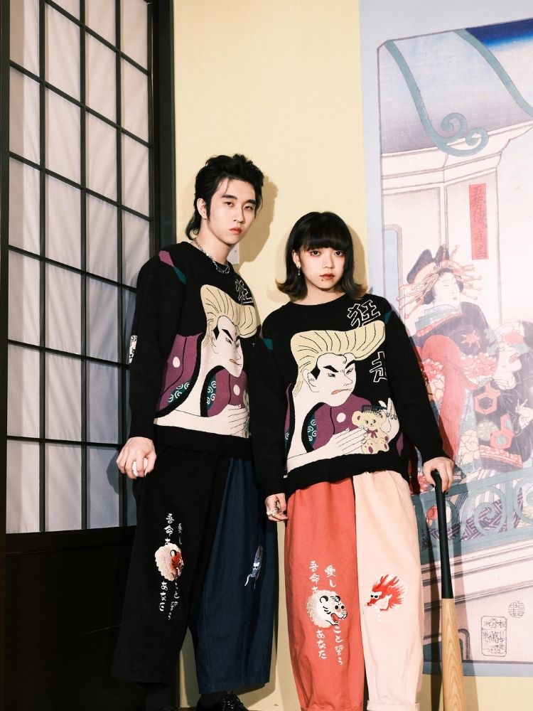 Jacquard Retro Couple Sweater【s0000003619】