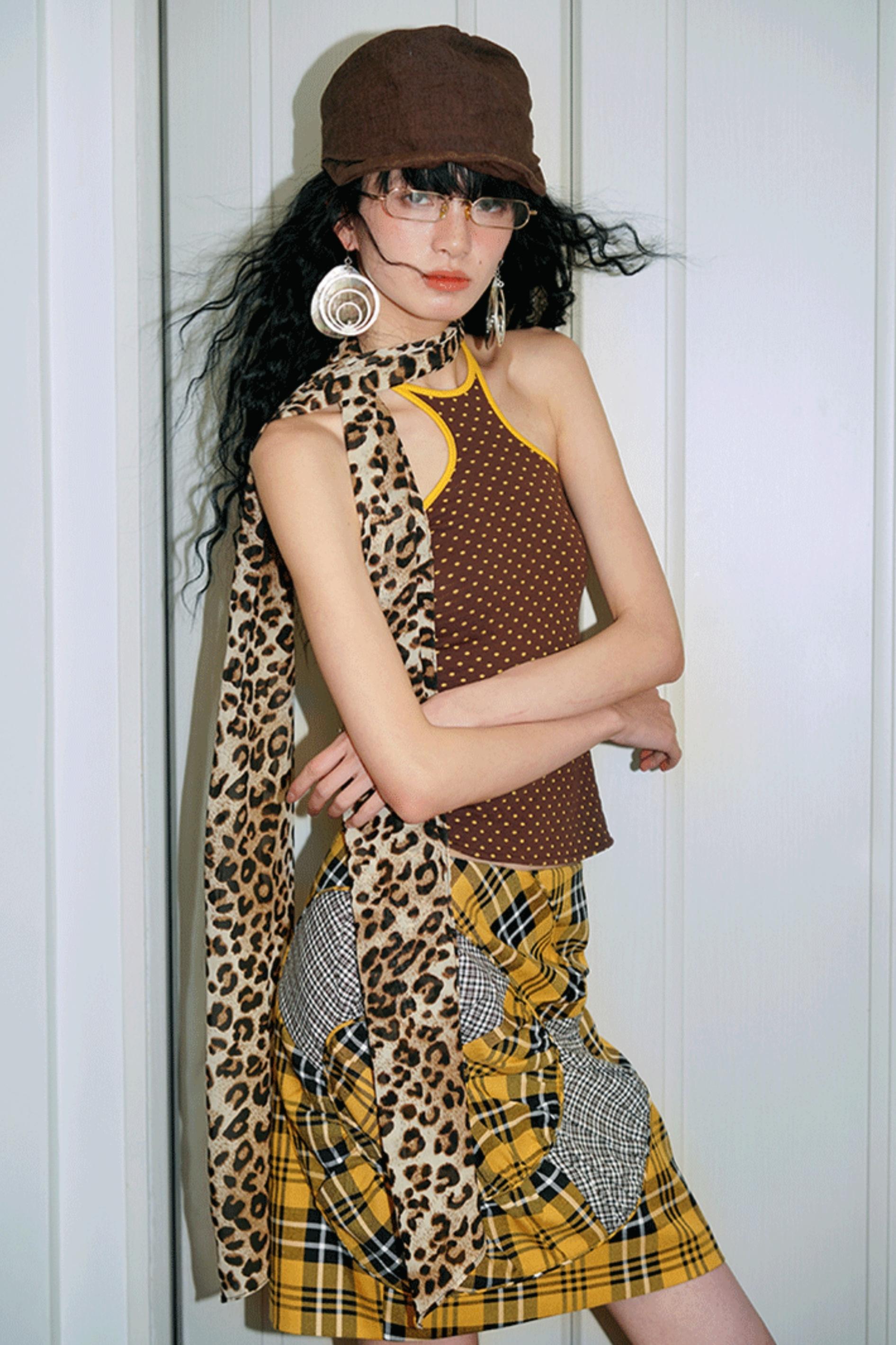 Vintage Dual-Sided Color Knit Tank Top