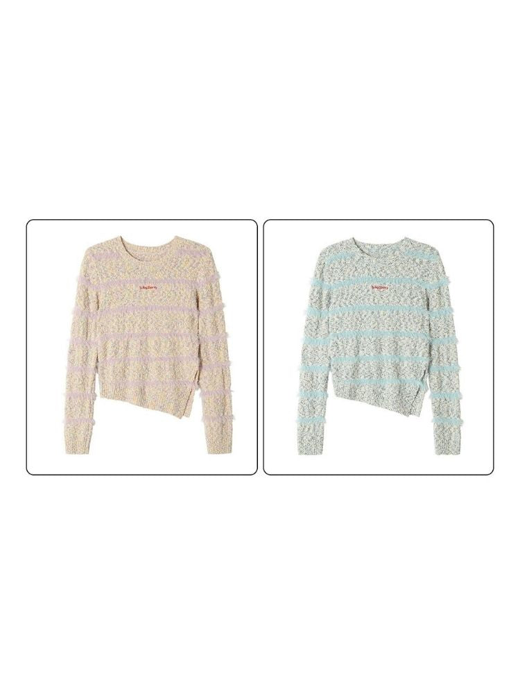 Contrast Color Knitted Sweater【s0000003360】