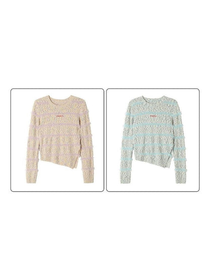 Contrast Color Knitted Sweater【s0000003360】