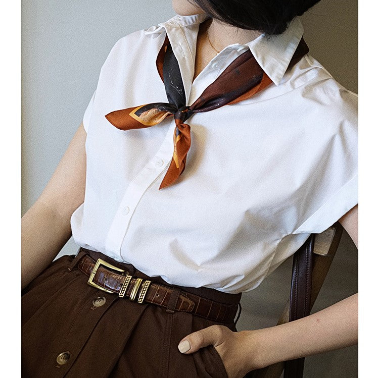 Western lady's vintage white blouse