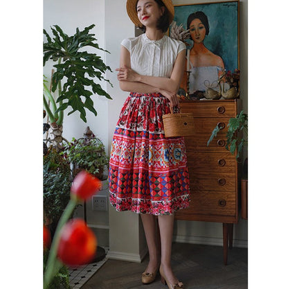 Brooklyn Sweetheart Floral Vintage Skirt