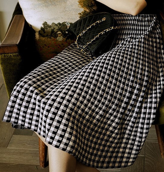 retro plaid skirt