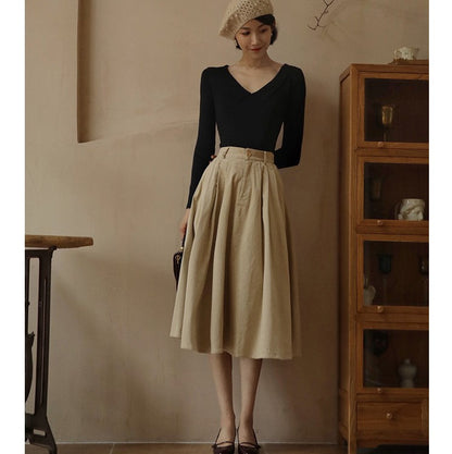 Lady Corduroy Umbrella Skirt