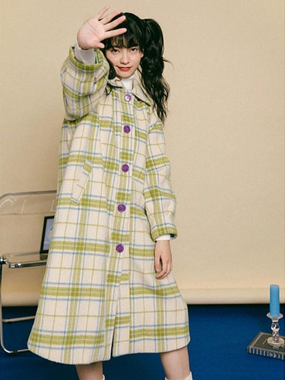 Long Sandwich Warm Tweed Coat【s0000006236】