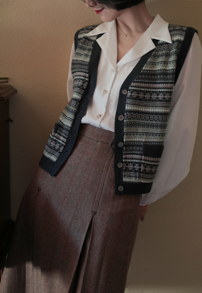 nordic knit vest