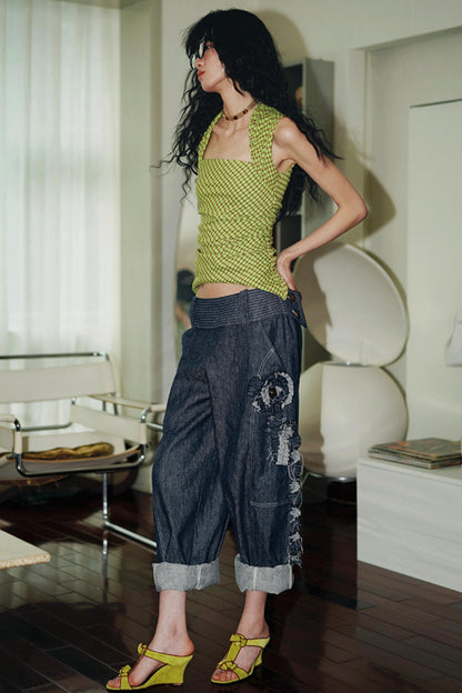 Sleeveless Tartan Vest