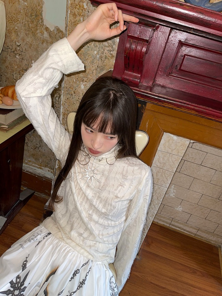 Ripped Turtleneck Long Sleeved Bottoming Shirt【s0000003882】