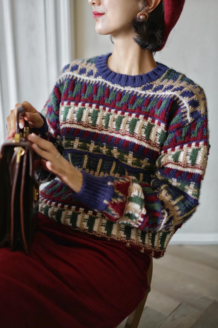 Nordic Retro Fair Isle Knit