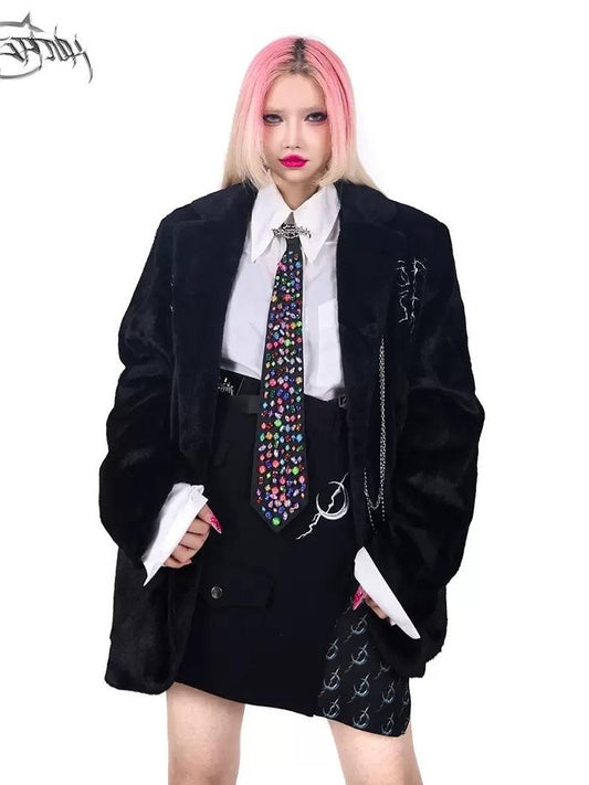 Beads Genderless Y2K Zipper Tie【s0000006135】