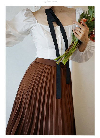 Western Ladies Elegant Pleated Skirt