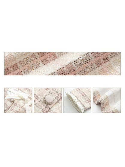 Fragrance Style Plaid Pleated Skirt Suit【s0000003452】